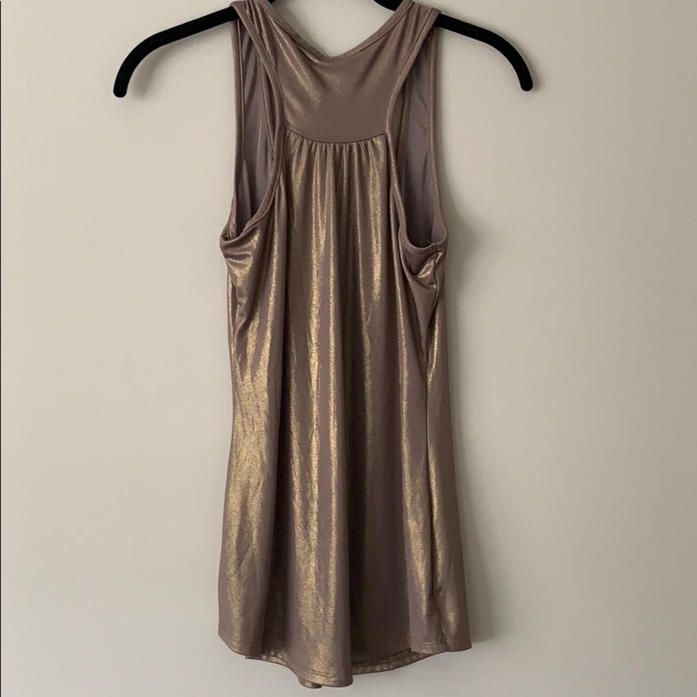 Studio Y. Gold Racerback Tank - Picture 2 of 2